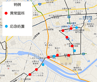 マップ上で位置情報を確認